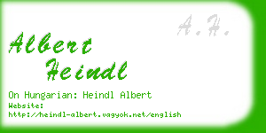 albert heindl business card